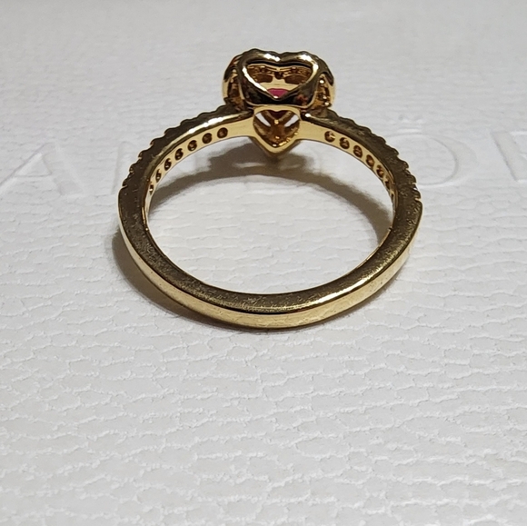 Pandora Elevated Heart Ring 14k gold plating - Picture 8 of 10